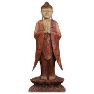 Ručně Vyřezávaná Socha Buddhy - Vítejte - 100cm