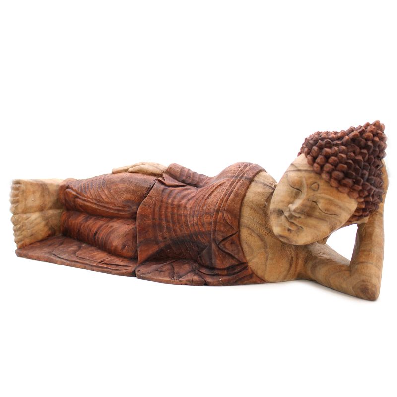 Ručně Vyřezávaná Socha Buddhy - Spící - 50cm