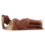 Ručně Vyřezávaná Socha Buddhy - Spící - 50cm
