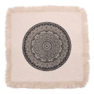 Tradiční Mandala Polštář - 60x60cm - Černý