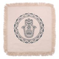 Hamsa  Mandala Polštář - 60x60cm - Zelený