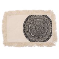 Tradiční Mandala Polštář - 30x50cm - Černý