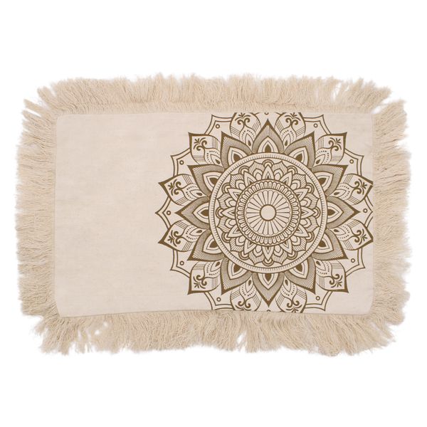 Lotosový Mandala Polštář - 30x50cm - Bronzový