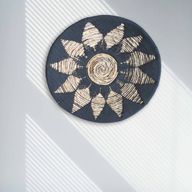 Sada 3 Mís - Dekorace na Stěnu z Mořské Trávy - Černá
