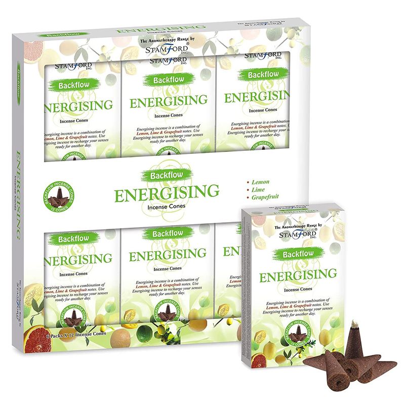 Aromaterapeutické kužely se zpětným tokem kouře - Energizující