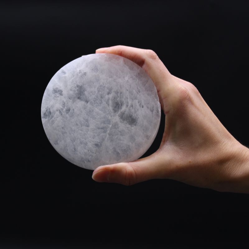 Střední Selenitový Talíř 10cm - Čistý