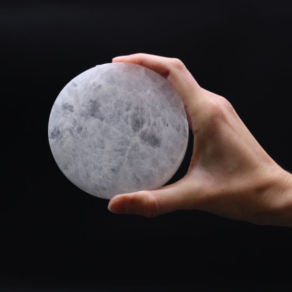 Střední Selenitový Talíř 10cm - Čistý