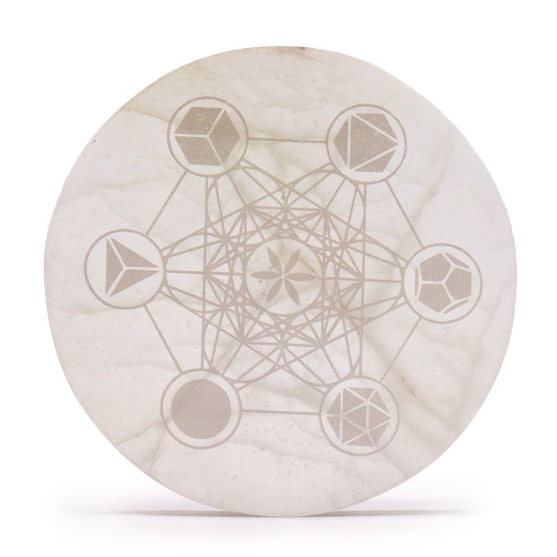 Velký Selenitový Talíř 18cm - Posvátná Geometrie