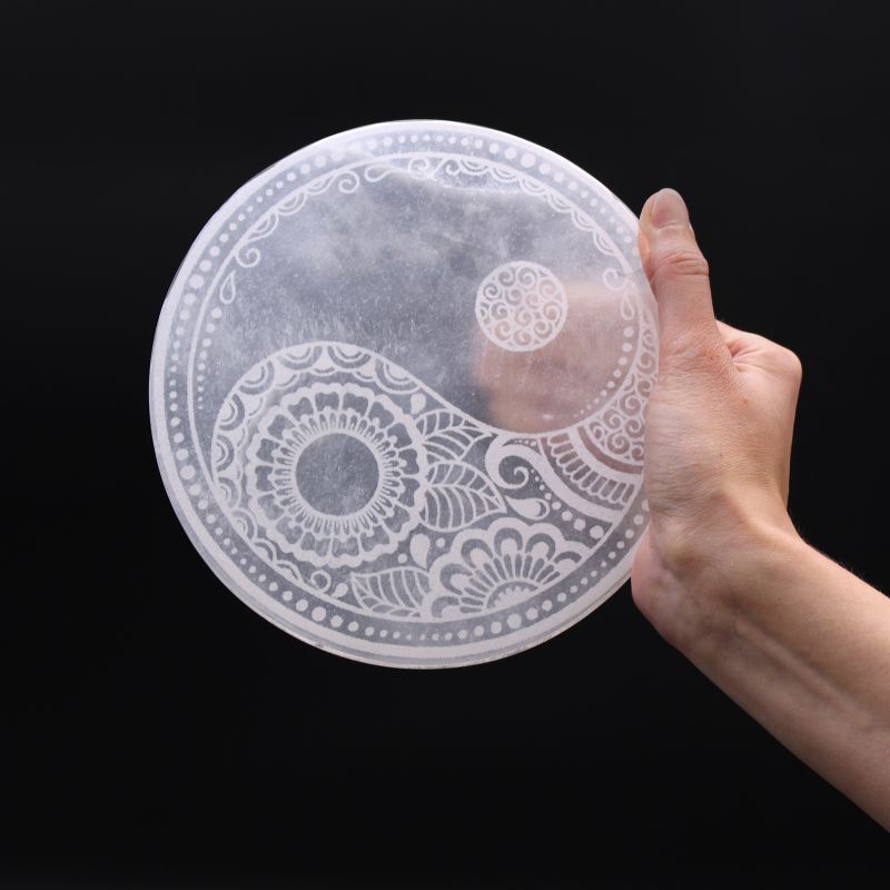 Velký Selenitový Talíř 18cm - Feng Shui