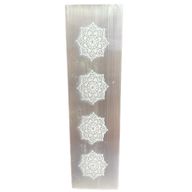 Plochý Selenitový Blok 15cm - Mandala