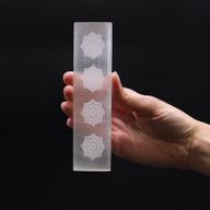 Plochý Selenitový Blok 15cm - Mandala
