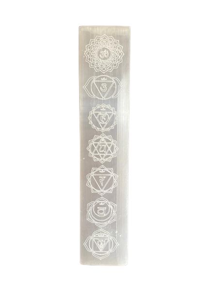 Plochý Selenitový Blok 20cm - Chakra