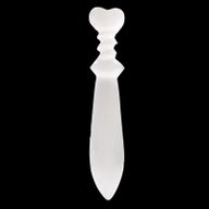 Selenitový Velký Obřadní Nůž - Spirálovitý (25cm)