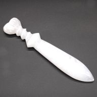 Selenitový Velký Obřadní Nůž - Spirálovitý (25cm)