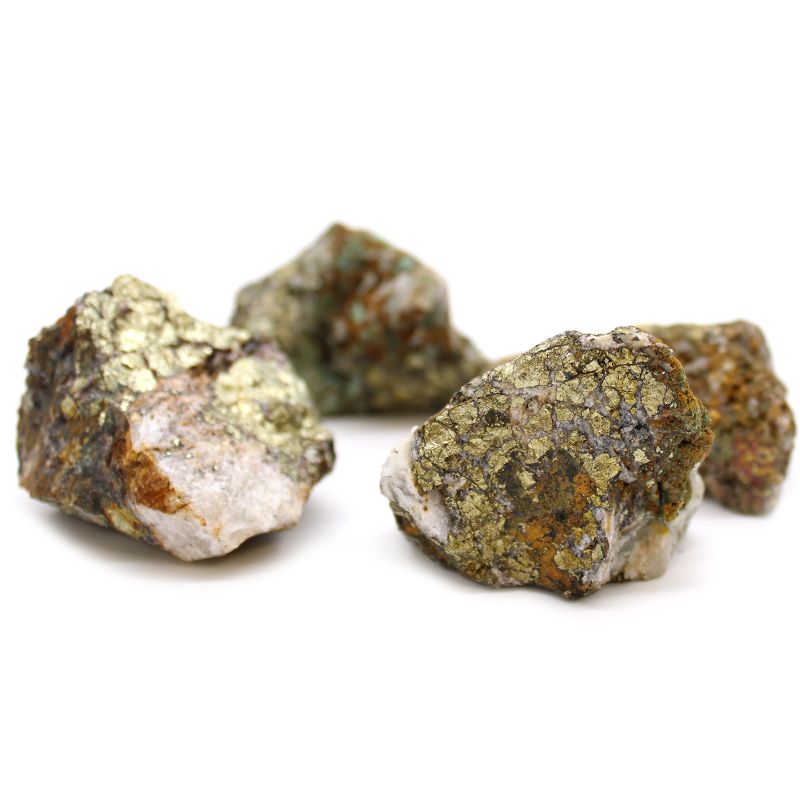 Vzorky Minerálů - Chalkopyrit (cca 35-66 kusů)