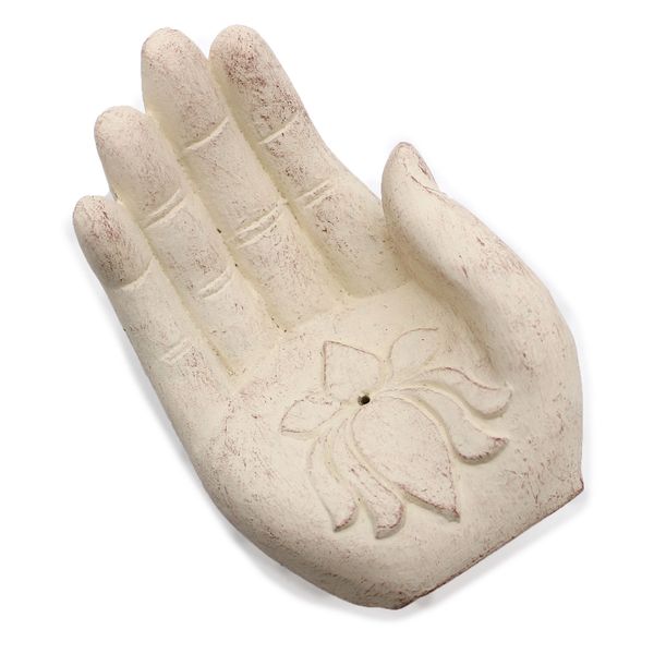 Stojan na Vonné Kužely - Ruka - Lotos - Bílý