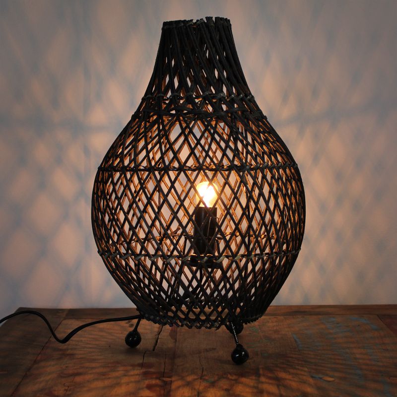 Ratanová Stolní Lampa - Přírodní