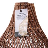 Ratanová Stolní Lampa - Tmavě Hnědá