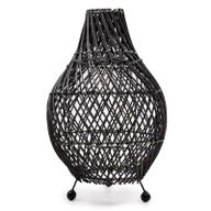 Ratanová Stolní Lampa - Černá