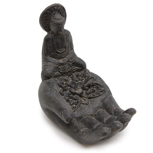 Stojan na Vonné Kužele - Ruka a Buddha (černá)