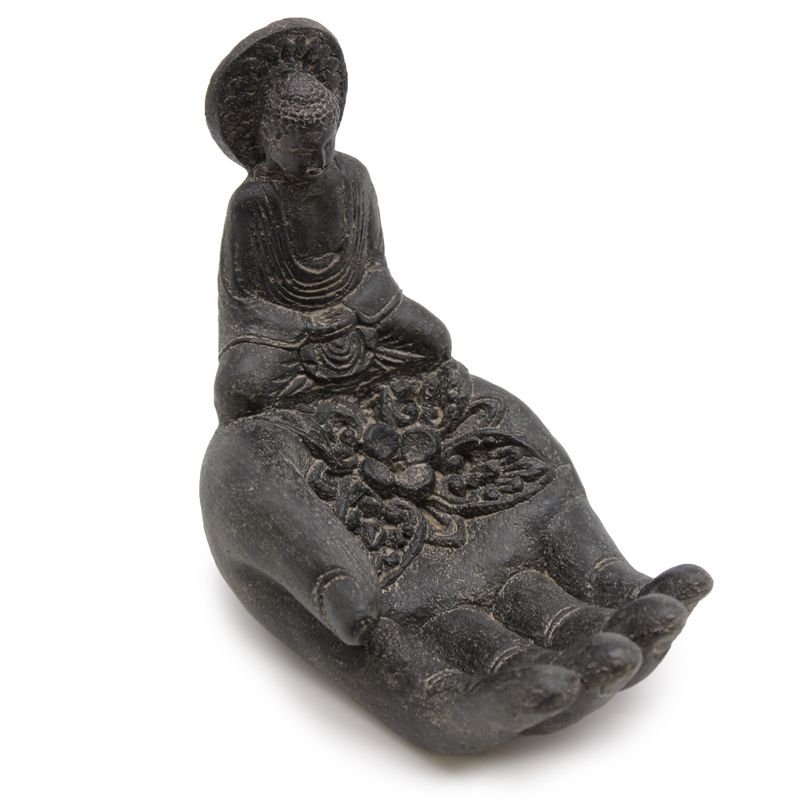 Stojan na Vonné Kužele - Ruka a Buddha (černá)
