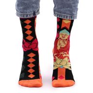 Hop Hare Bambusové Ponožky (36-40) - Růžový Buddha & Lotos 