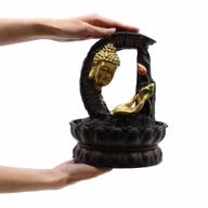 Stolní Fontánka - 30cm - Zlatý Buddha & Lotos
