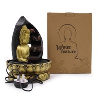 Stolní Fontánka - 30cm - Zlatý Buddha & Tekoucí Misky