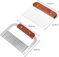Dřevěný Krájecí Set - Rovný a Vlnkový Kráječ