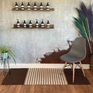 Indický Bavlněný Koberec - 70x170cm - Tmavě Hnědý / Béžový