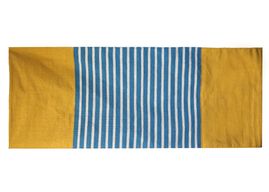 Indický Bavlněný Koberec - 70x170cm - Žlutý / Modrý
