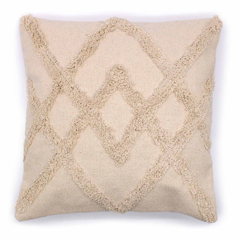 Povlečení na Polštář - Lux Criss-Cross - Krémová - 45x45cm