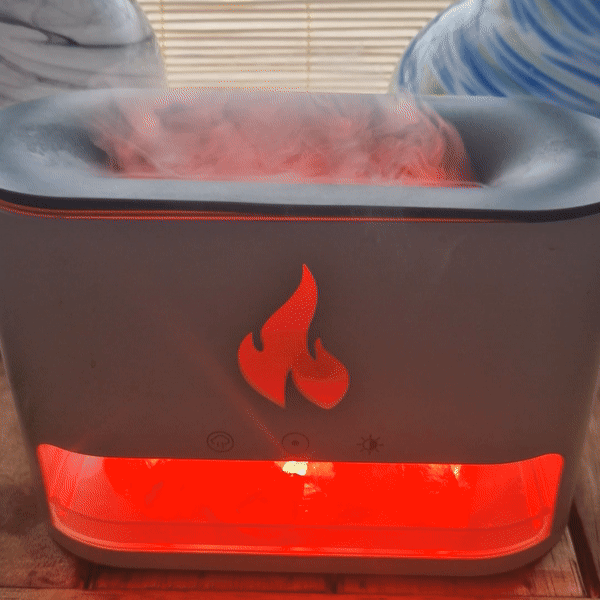 Aroma Difuzér Plamen - USB-C - Efekt Plamene - Bílá