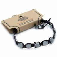 Magnetický Hematitový Náramek Shamballa - Zaoblené Rohy