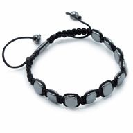 Magnetický Hematitový Náramek Shamballa - Zaoblené Rohy