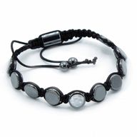 Magnetický Hematitový Náramek Shamballa - Ploché Kroužky