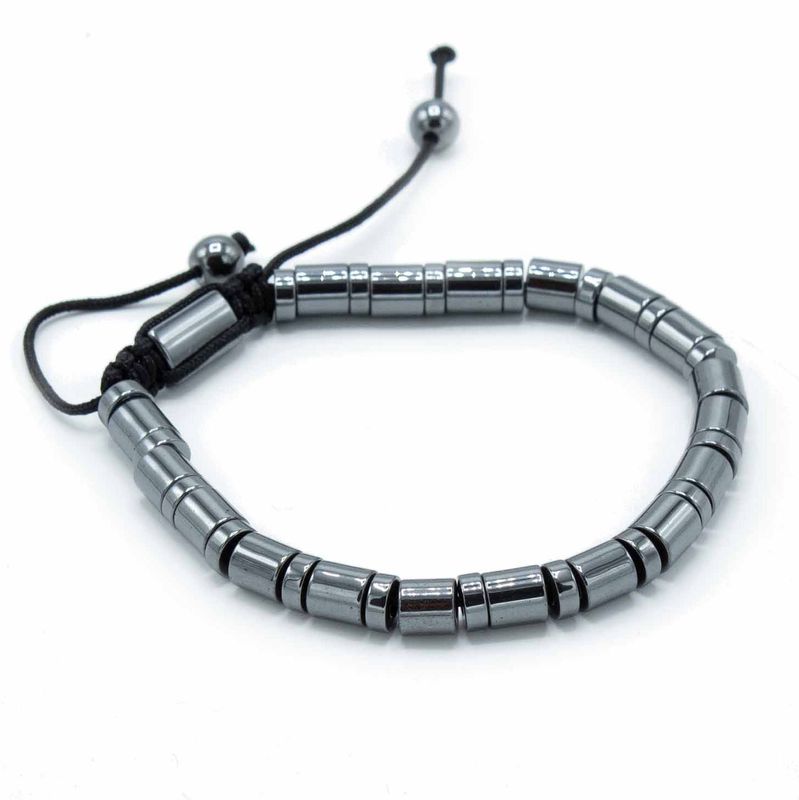 Magnetický Hematitový Náramek Shamballa - Válce a Kruhy