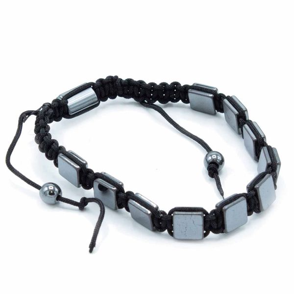 Magnetický Hematitový Náramek Shamballa - Ploché Kostky