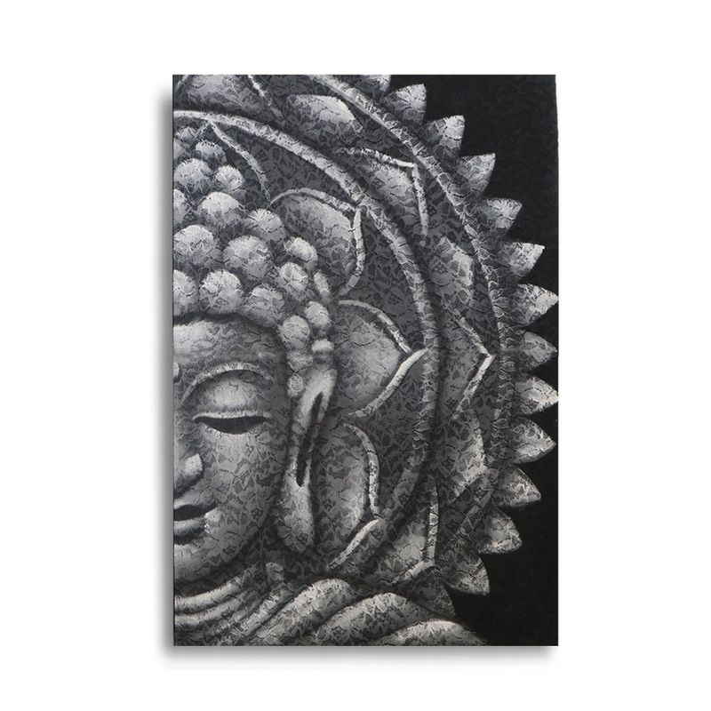 Buddha Mandala Obraz - Šedý - 60x80cm