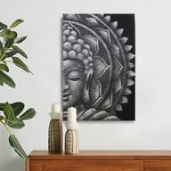 Buddha Mandala Obraz - Šedý - 60x80cm