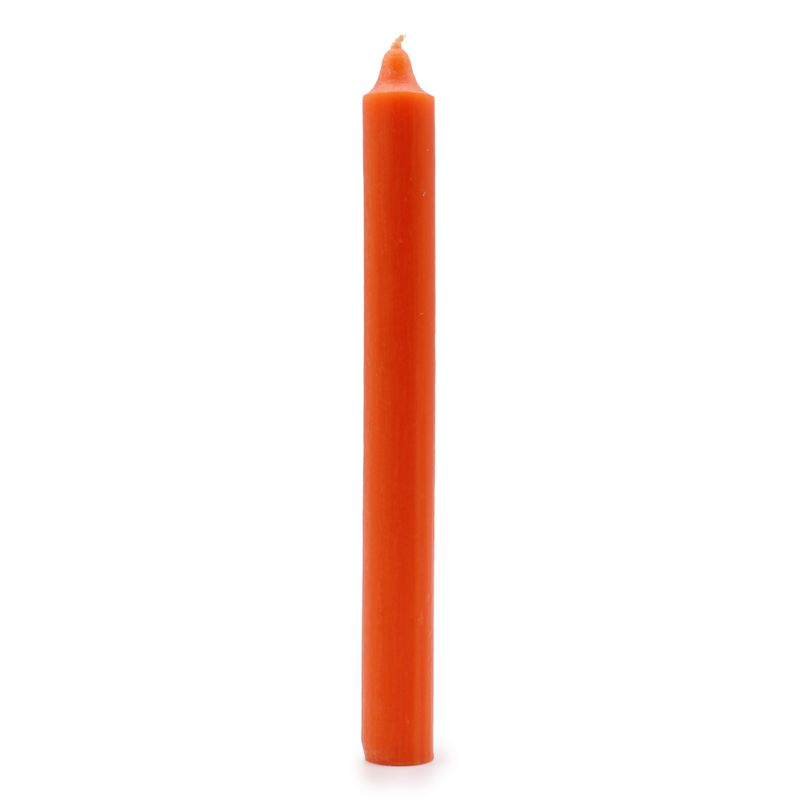 Stolní Jednobarevné Svíčky - Rustikální Oranžová