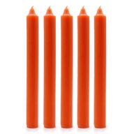 Stolní Jednobarevné Svíčky - Rustikální Oranžová