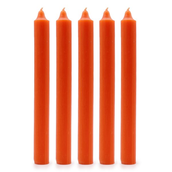 Stolní Jednobarevné Svíčky - Rustikální Oranžová