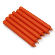 Stolní Jednobarevné Svíčky - Rustikální Oranžová