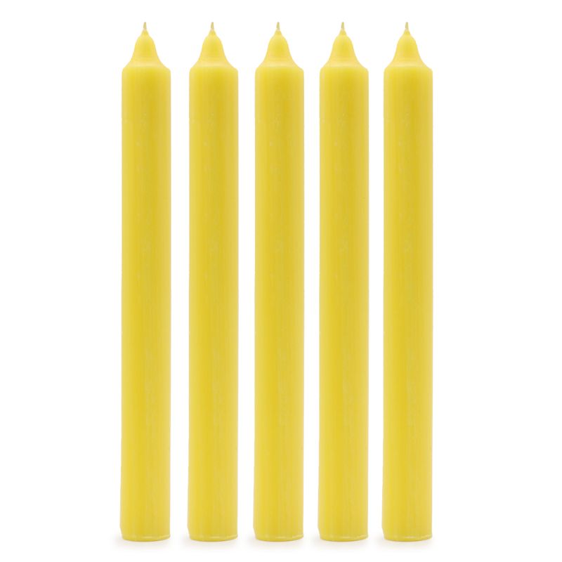 Stolní Jednobarevné Svíčky - Rustikální Žlutá