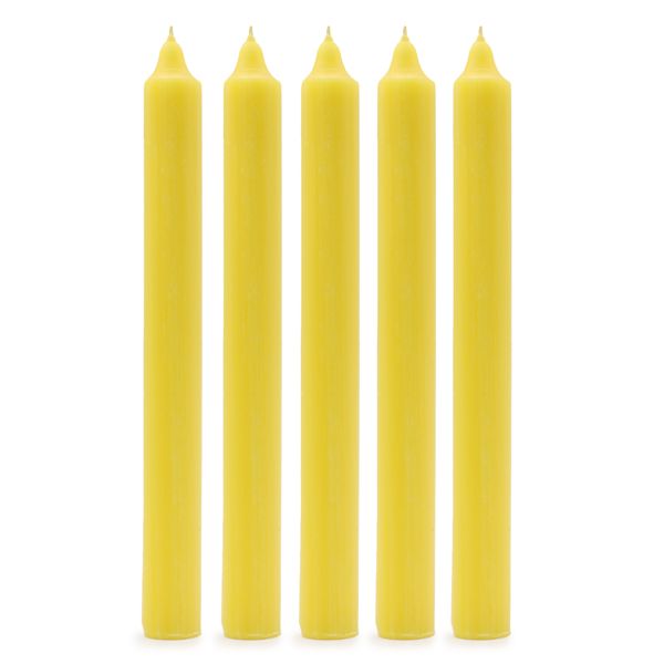 Stolní Jednobarevné Svíčky - Rustikální Žlutá