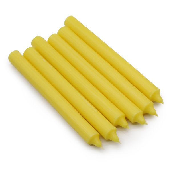 Stolní Jednobarevné Svíčky - Rustikální Žlutá