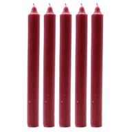 Stolní Jednobarevné Svíčky - Rustikální Burgundská