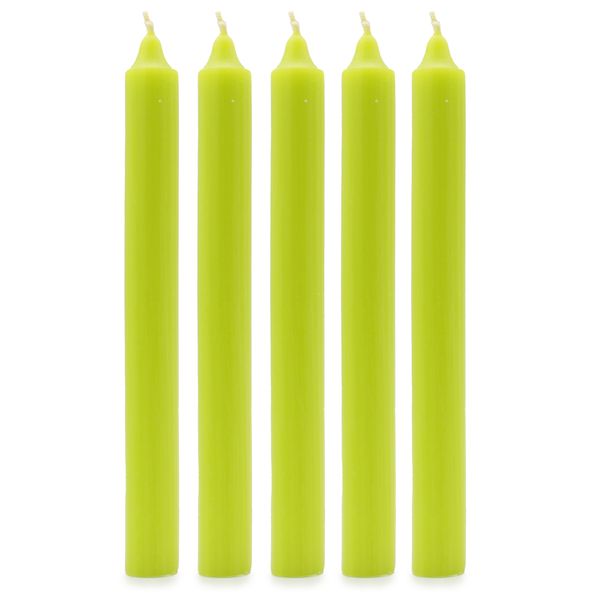 Stolní Jednobarevné Svíčky - Rustikální Limetkově Zelená