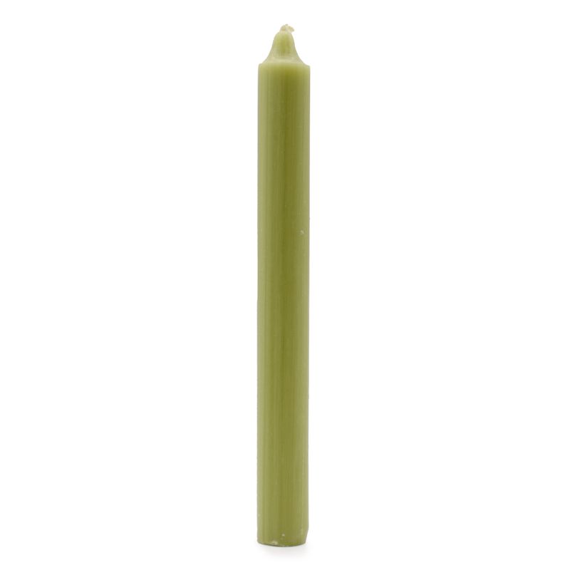 Stolní Jednobarevné Svíčky - Rustikální Olivová